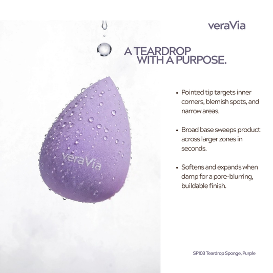 Hydrophilic Makeup Sponge | Teardrop, Purple