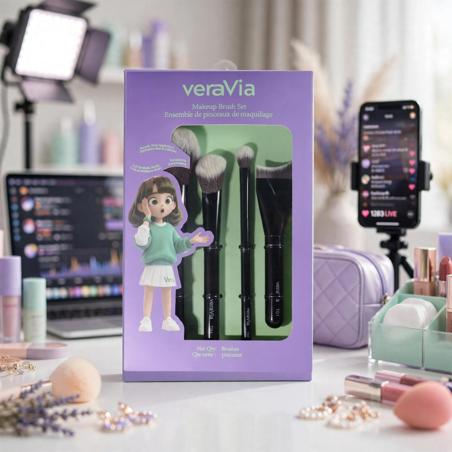 Allure Essential Vegan Brush Set (4pc)