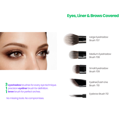 EyeLuxe Vegan Eye Brush Set (5pc)