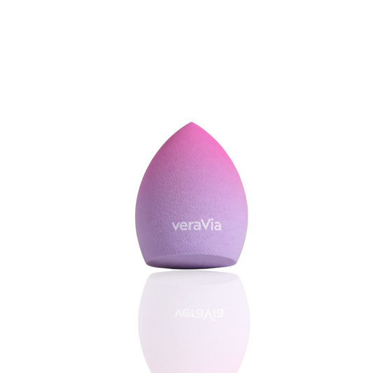 Hydrophilic Makeup Sponge | Olive Slanted, Purple Pink