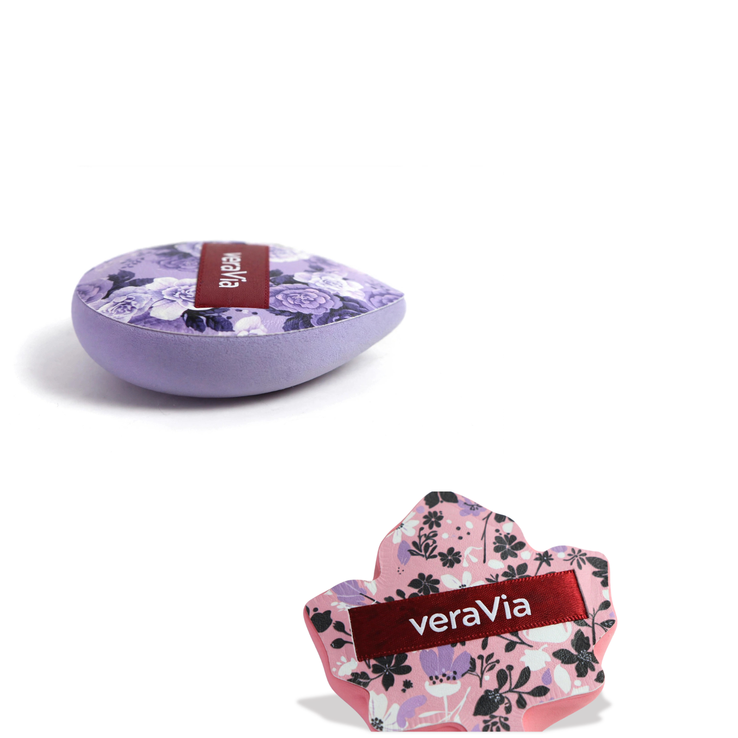 Rubycell Cushion Puff Set (2pc) | Maple + Teardrop