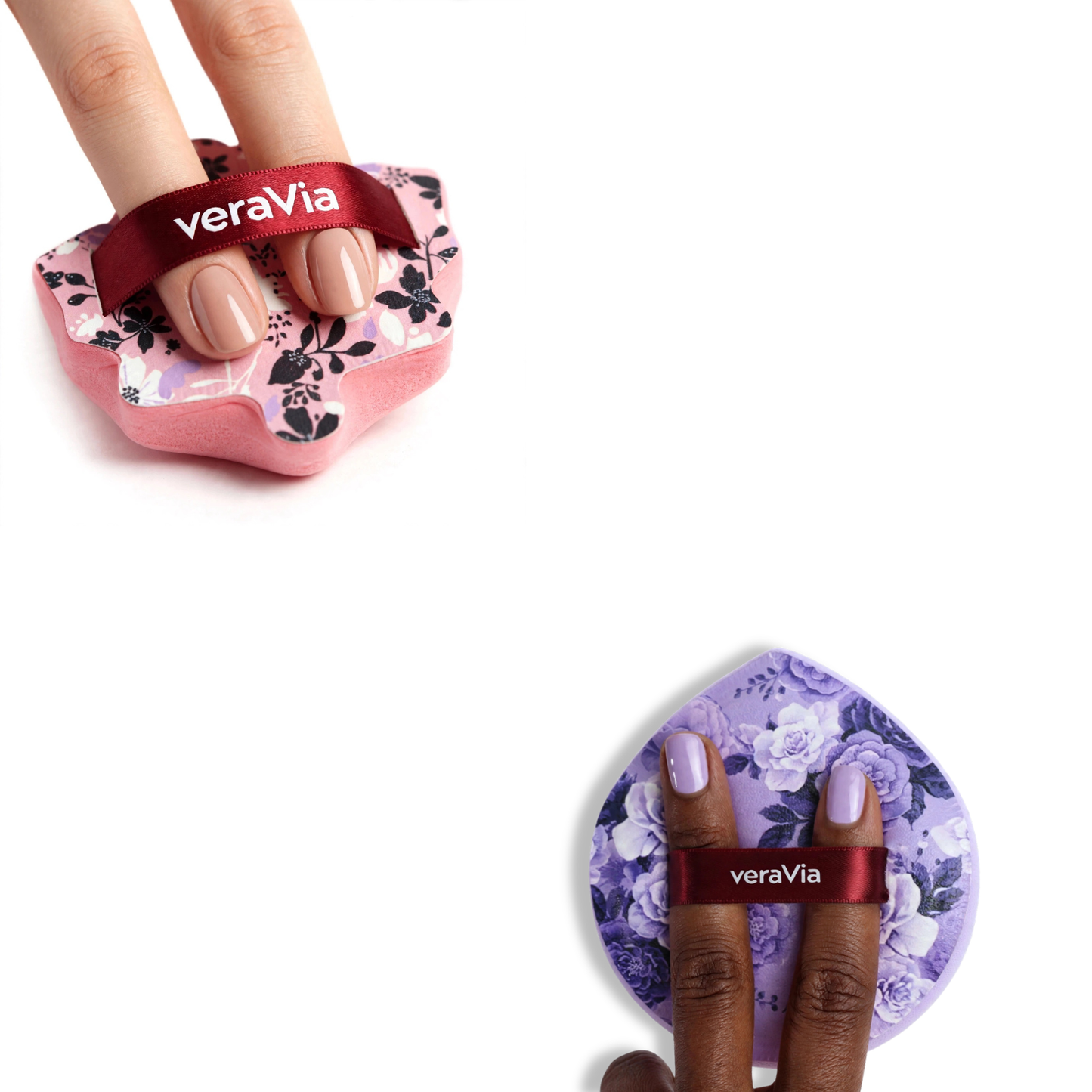 Rubycell Cushion Puff Set (2pc) | Maple + Teardrop