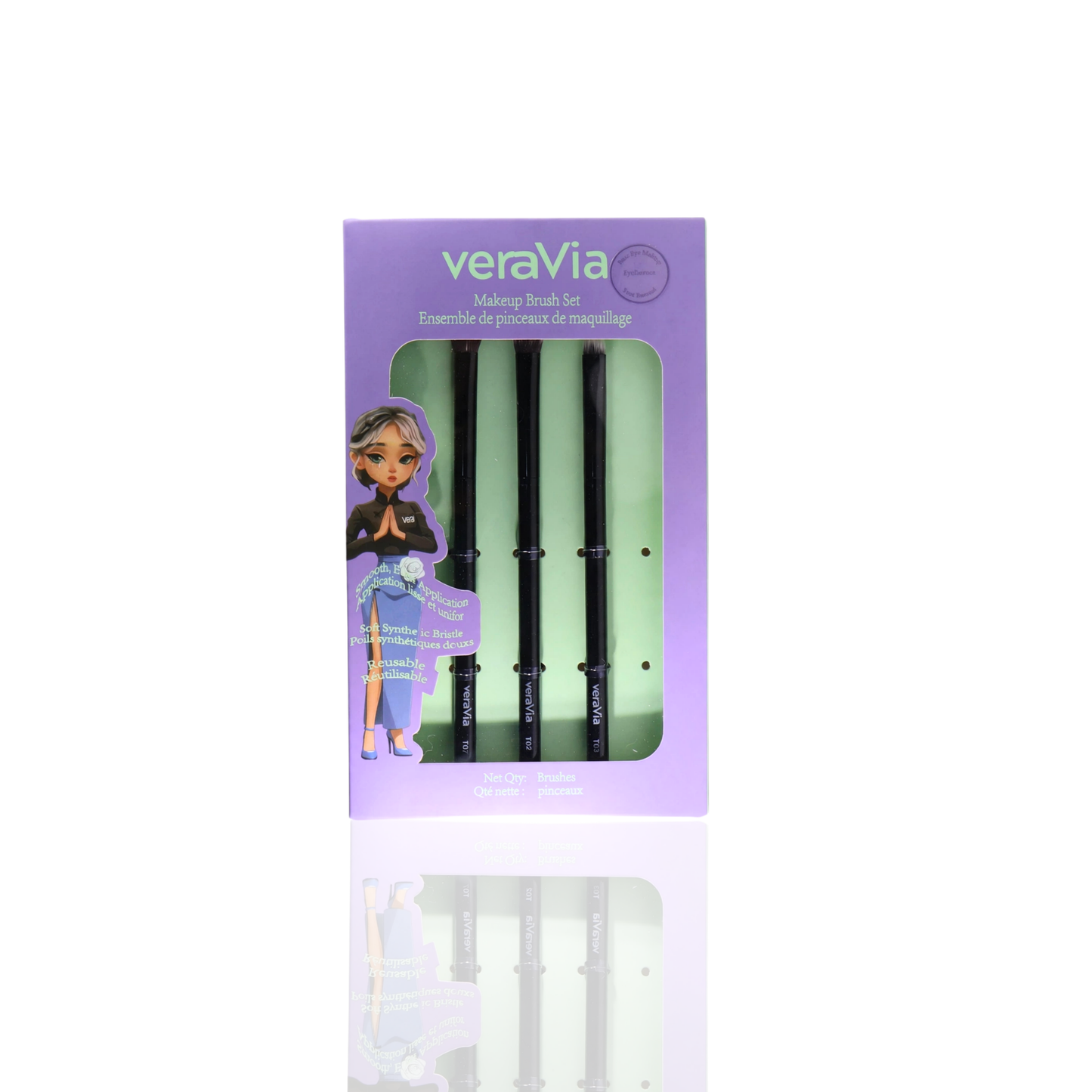 EyeEssence Vegan Eyeshadow Brush Set (3pc)