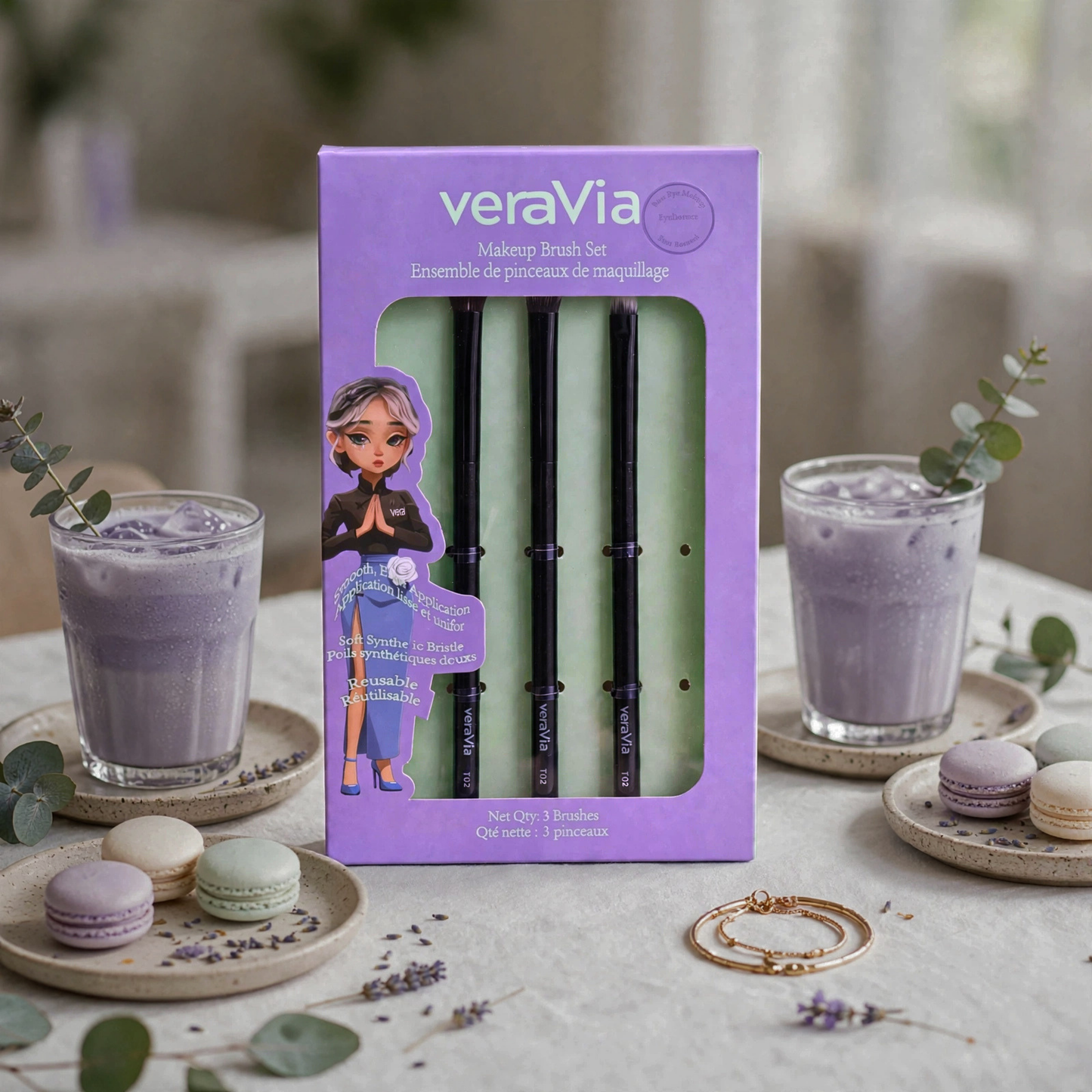 EyeEssence Vegan Eyeshadow Brush Set (3pc)