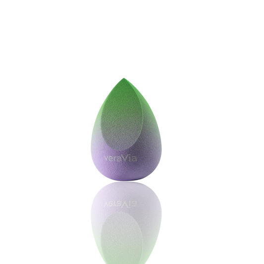 Hydrophilic Makeup Sponge | Teardrop-slanted, Purple-Green