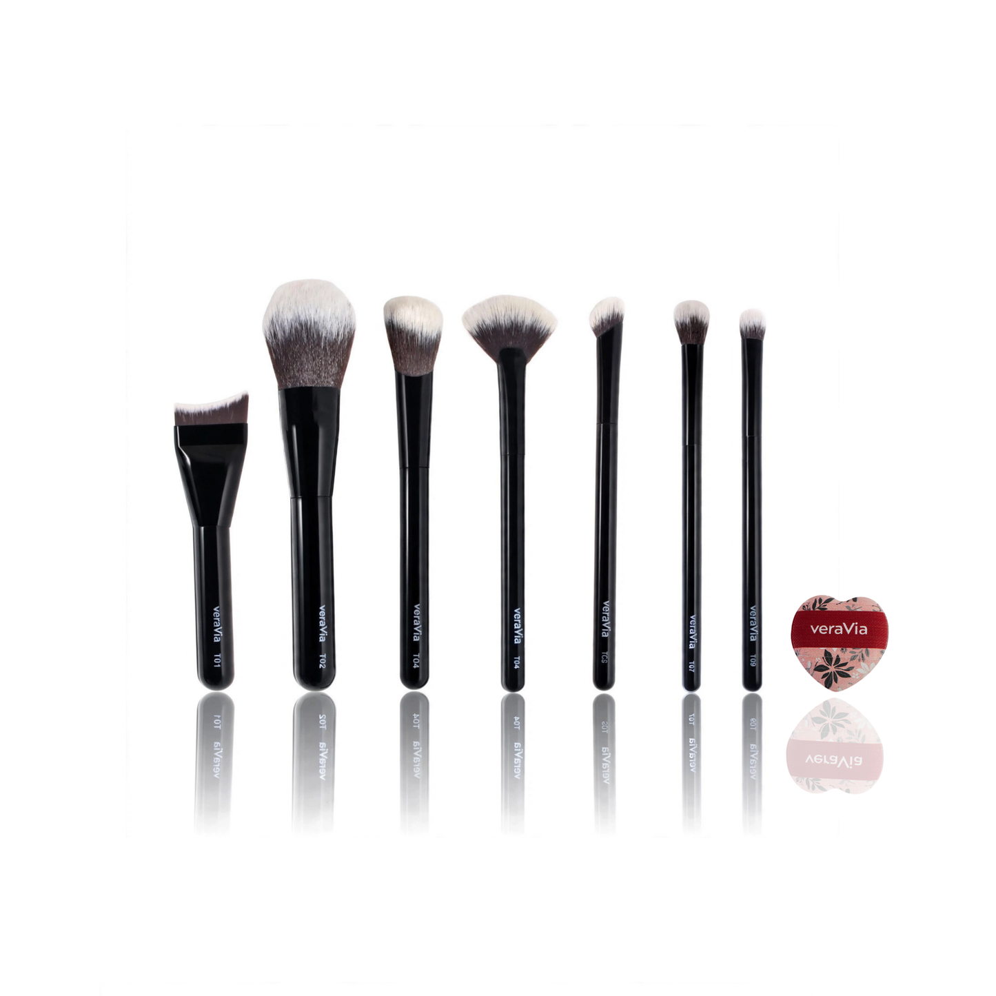 Naturlux Vegan Brush Set + Mini Puff(8pc)