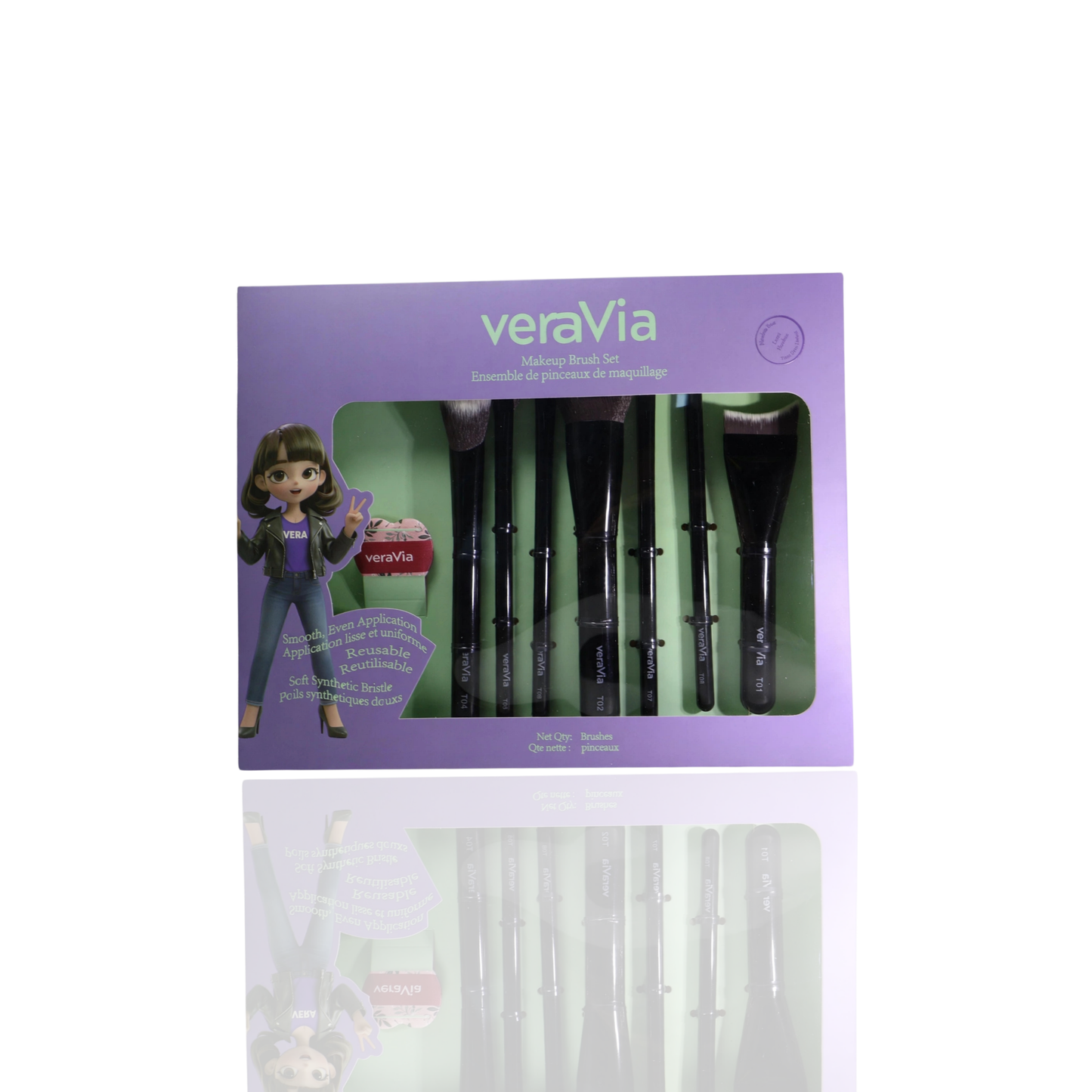 Naturlux Vegan Brush Set + Mini Puff(8pc)