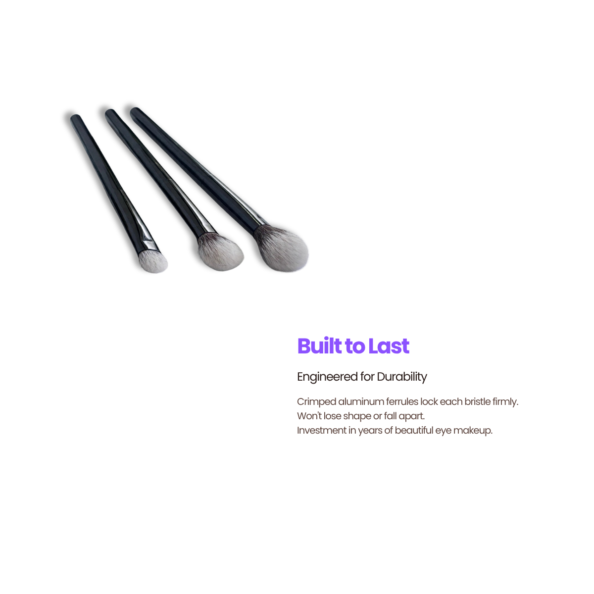 EyeEssence Vegan Eyeshadow Brush Set (3pc)