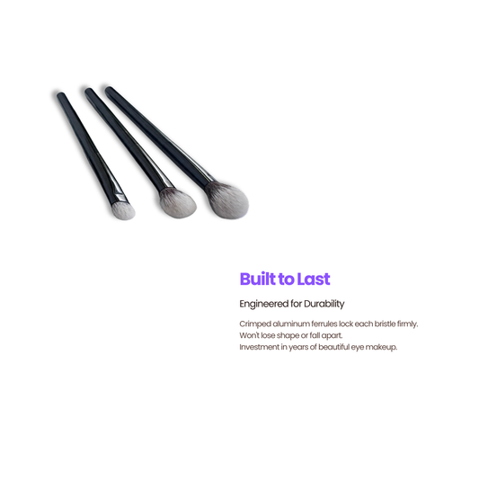 EyeEssence Vegan Eyeshadow Brush Set (3pc)