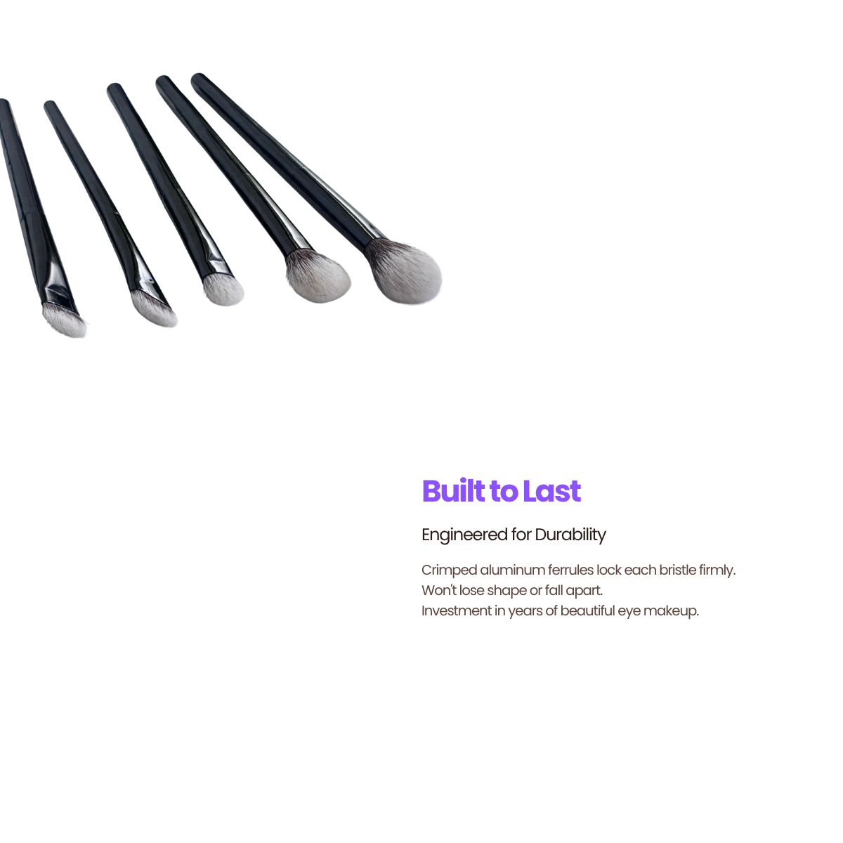 EyeLuxe Vegan Eye Brush Set (5pc)