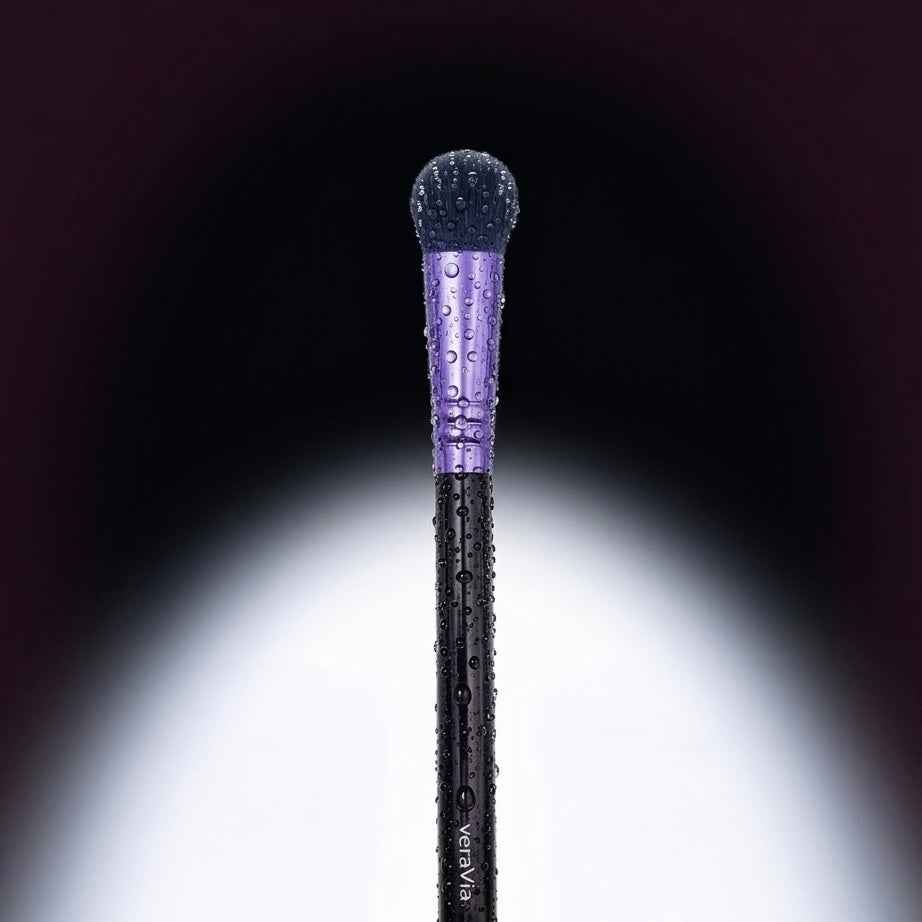 veraVia Amethyst Concealer Makeup Brush - Flat Round Under Eye Brush