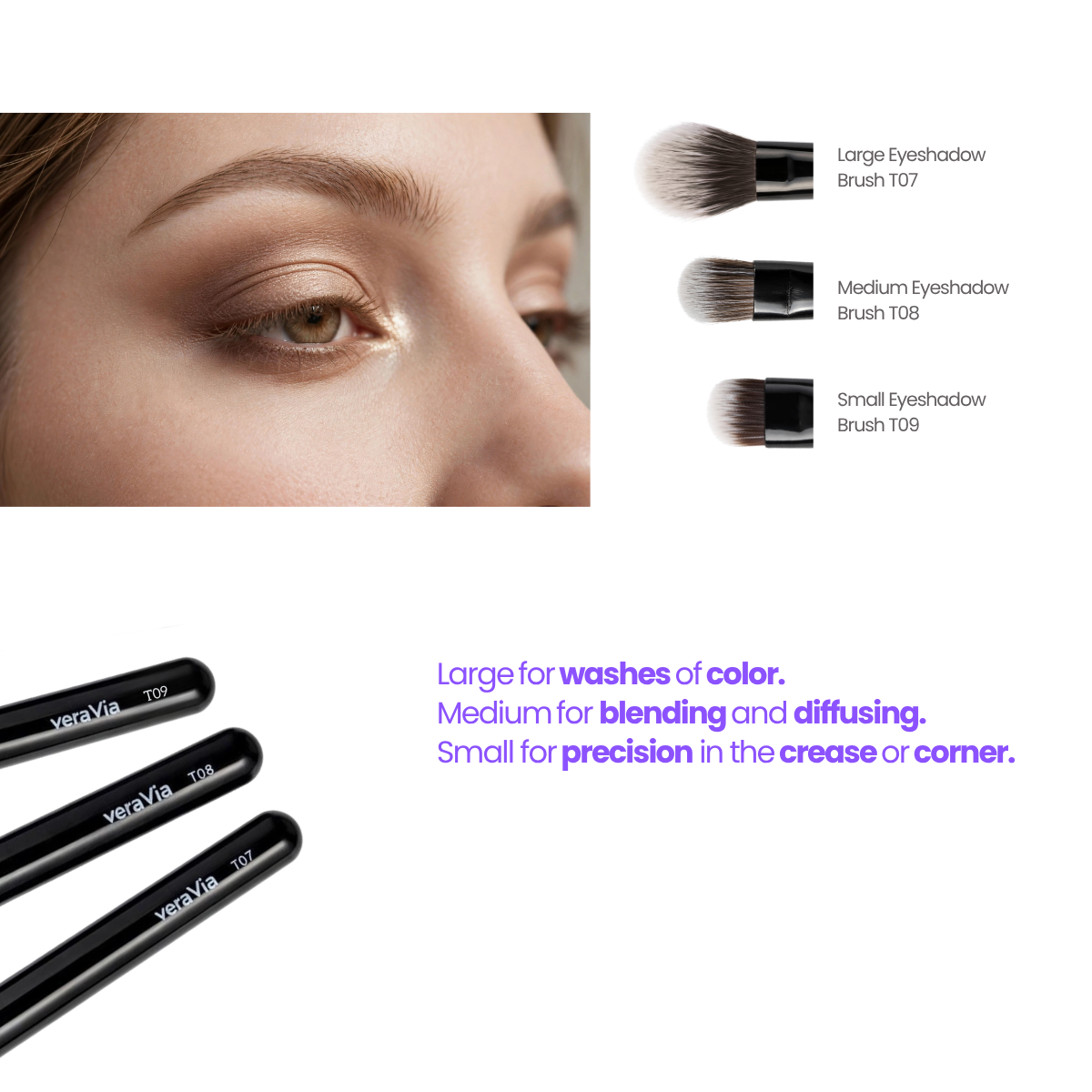 EyeEssence Vegan Eyeshadow Brush Set (3pc)