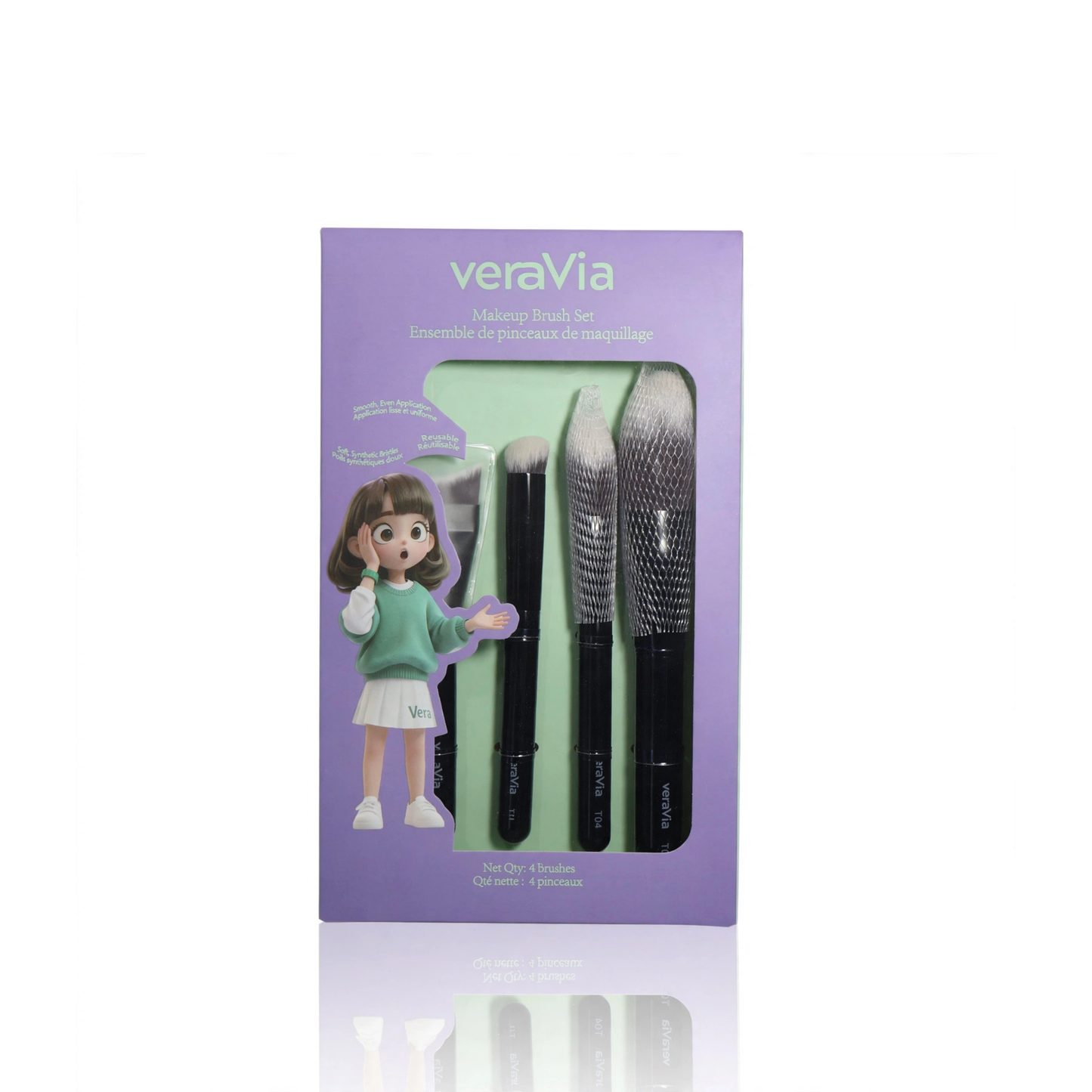Lumibase Vegan Foundation Brush Set (4pc)