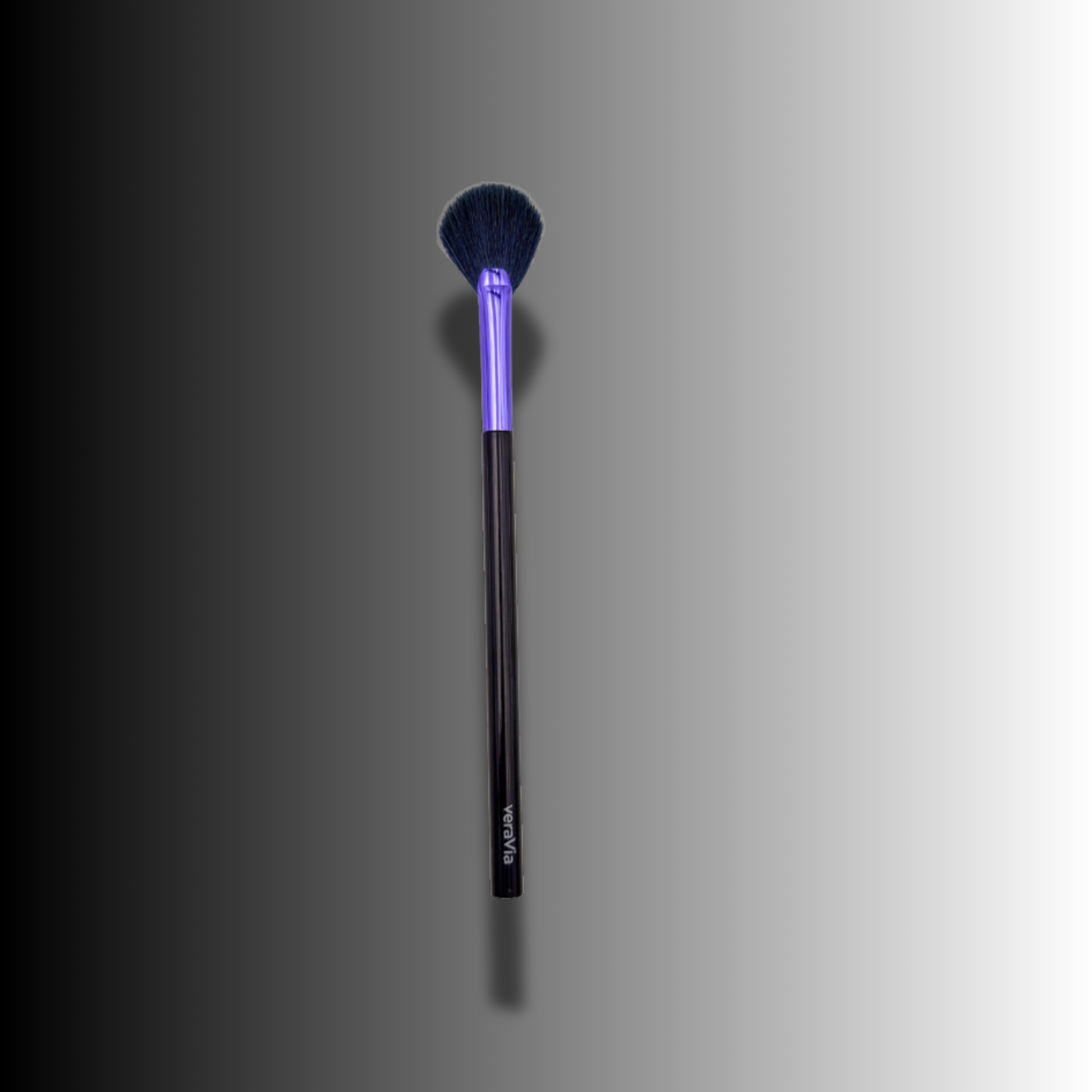 veraVia Amethyst Highlighter Makeup Brush - Fan Blending Brush