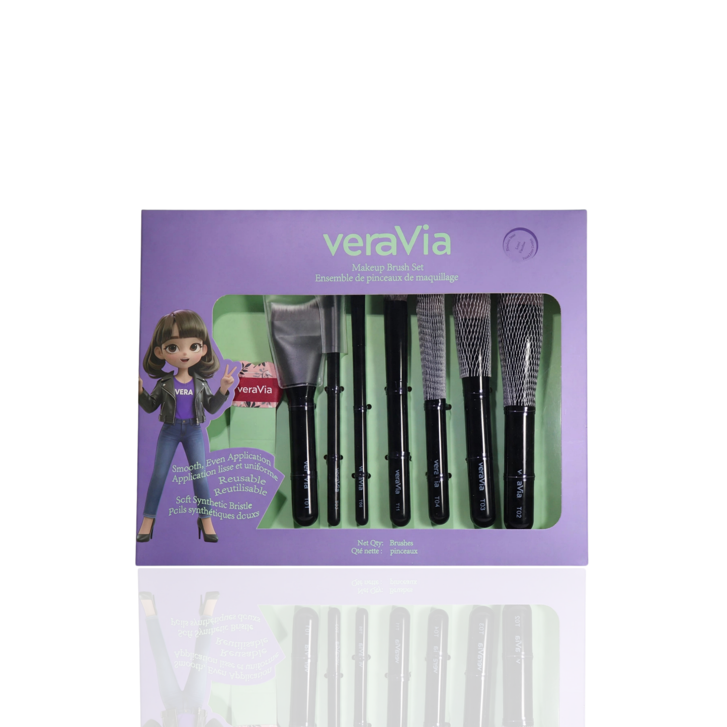 Lumiflawless Vegan Brush Set + Mini Puff (8pc)