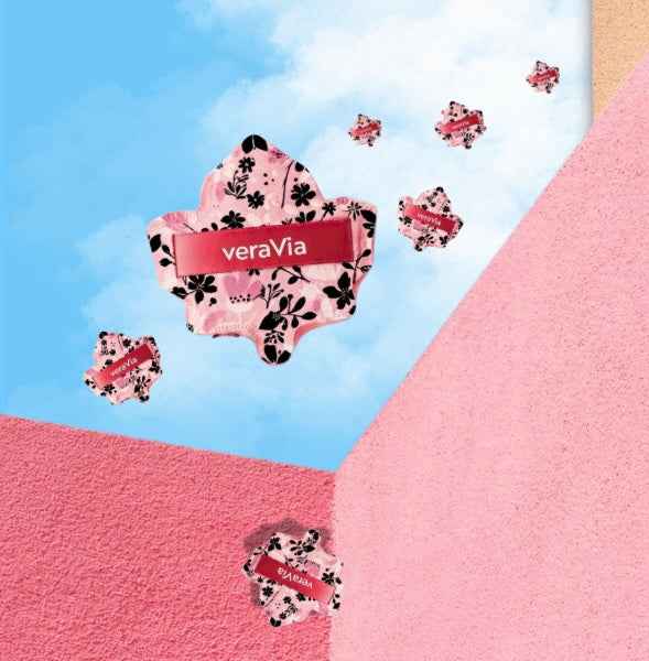 veraVia Stardust Maple Rubycell Powder Puff | Large Makeup Blender