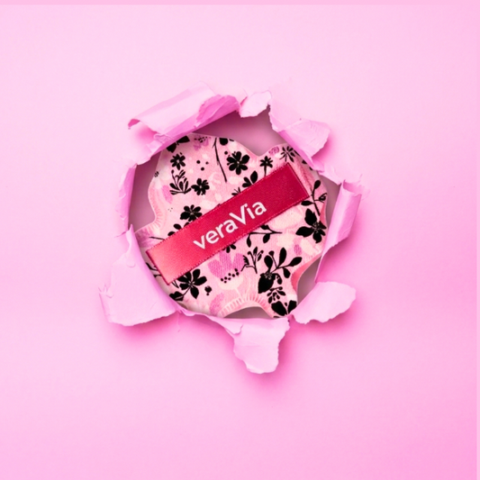 veraVia Stardust Maple Rubycell Powder Puff | Large Makeup Blender