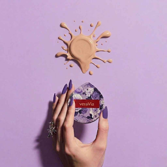 veraVia Stardust Teardrop Rubycell Powder Puff | Foundation Blender