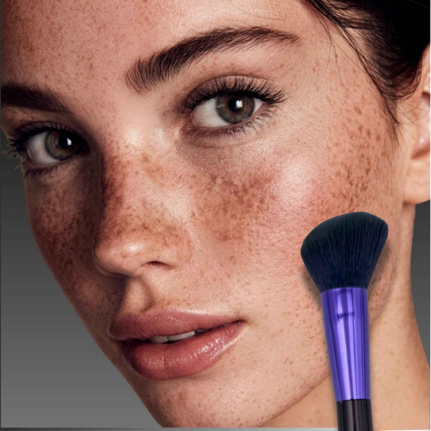 veraVia Amethyst Angled Contour Makeup Brush | Professional Sculpting