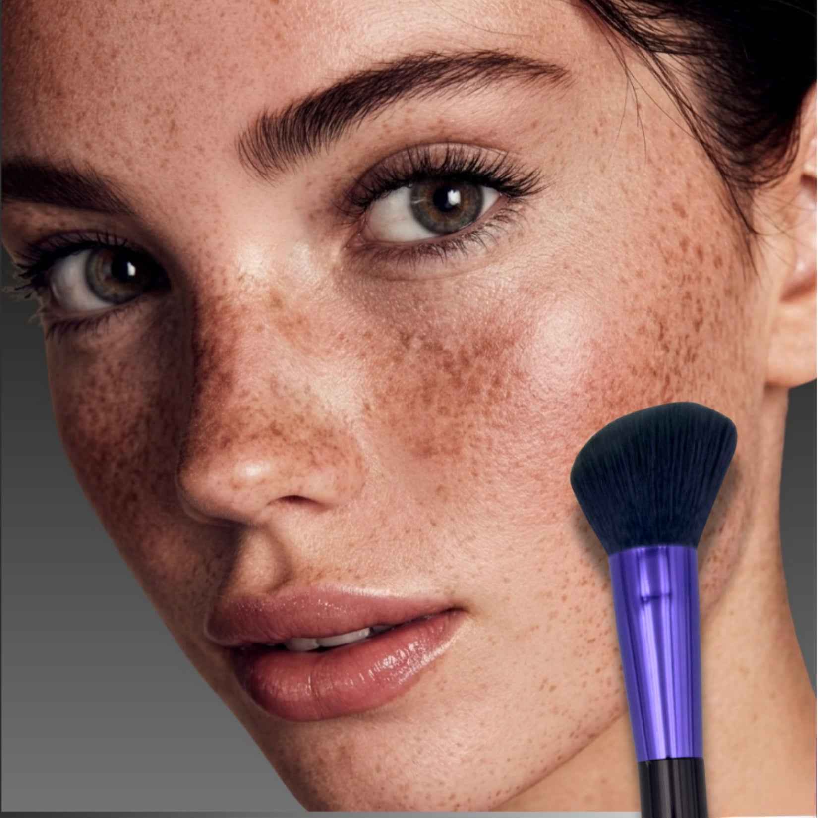 veraVia Amethyst Angled Contour Makeup Brush | Professional Sculpting