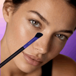 professional model nose shading and eye socket contouring with veraVia angled brush