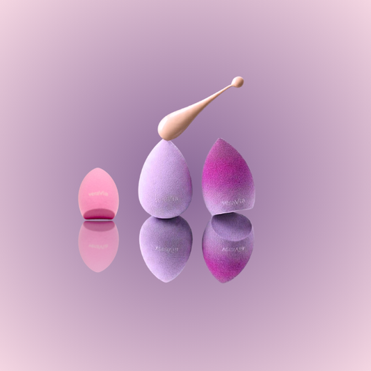 veraVia Aurora Trio Makeup Sponge Set - 3 Pcs Beauty Blender Kit - VeraVia