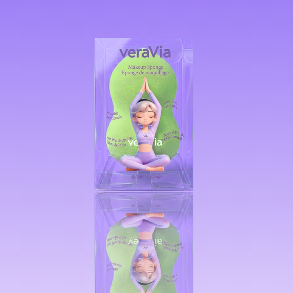 veraVia Green Gourd Shaped Makeup Sponge | Latex Free Beauty Blender - VeraVia