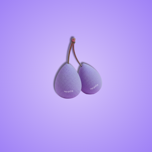 veraVia Lavender Teardrop Makeup Sponge | Latex Free Beauty Blender - VeraVia