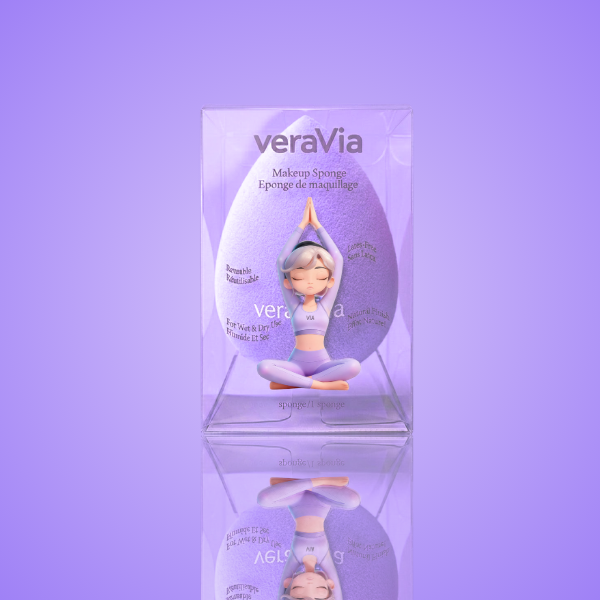 veraVia Lavender Teardrop Makeup Sponge | Latex Free Beauty Blender - VeraVia