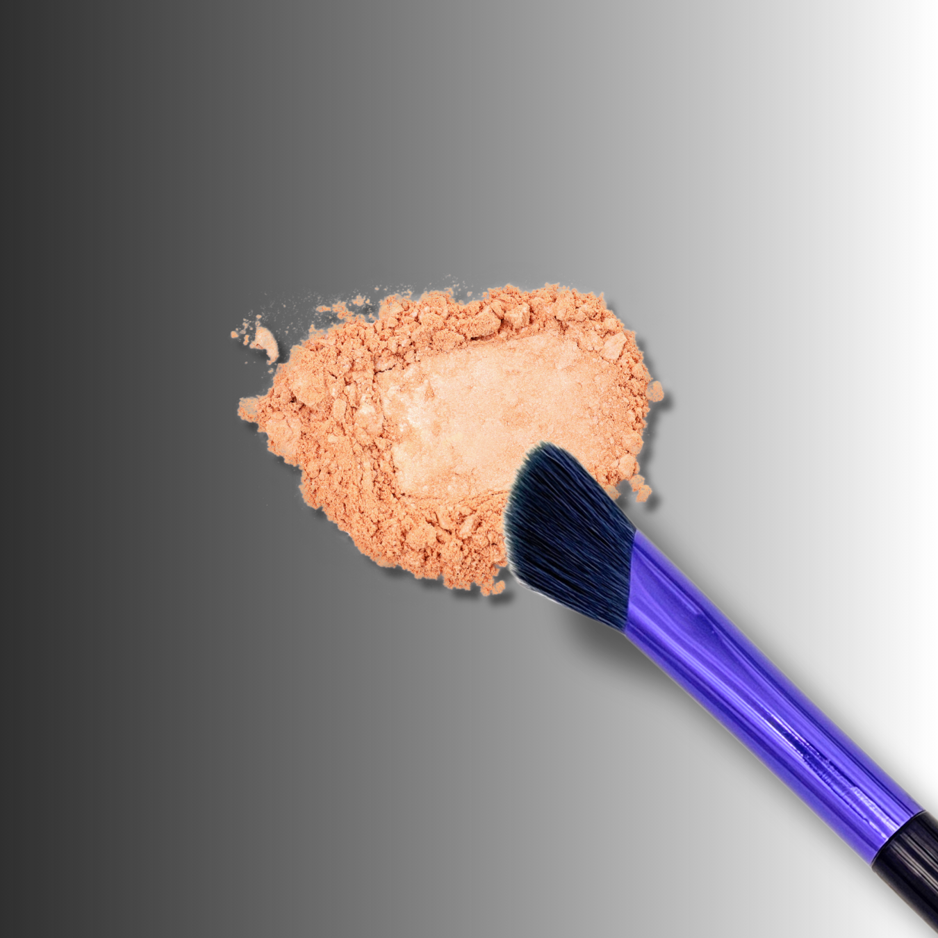 veraVia angled nose shadow brush styled over textured contour powder pigment