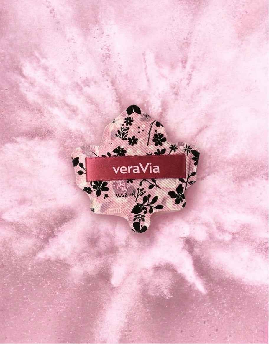 veraVia Stardust Maple Rubycell Powder Puff | Large Makeup Blender