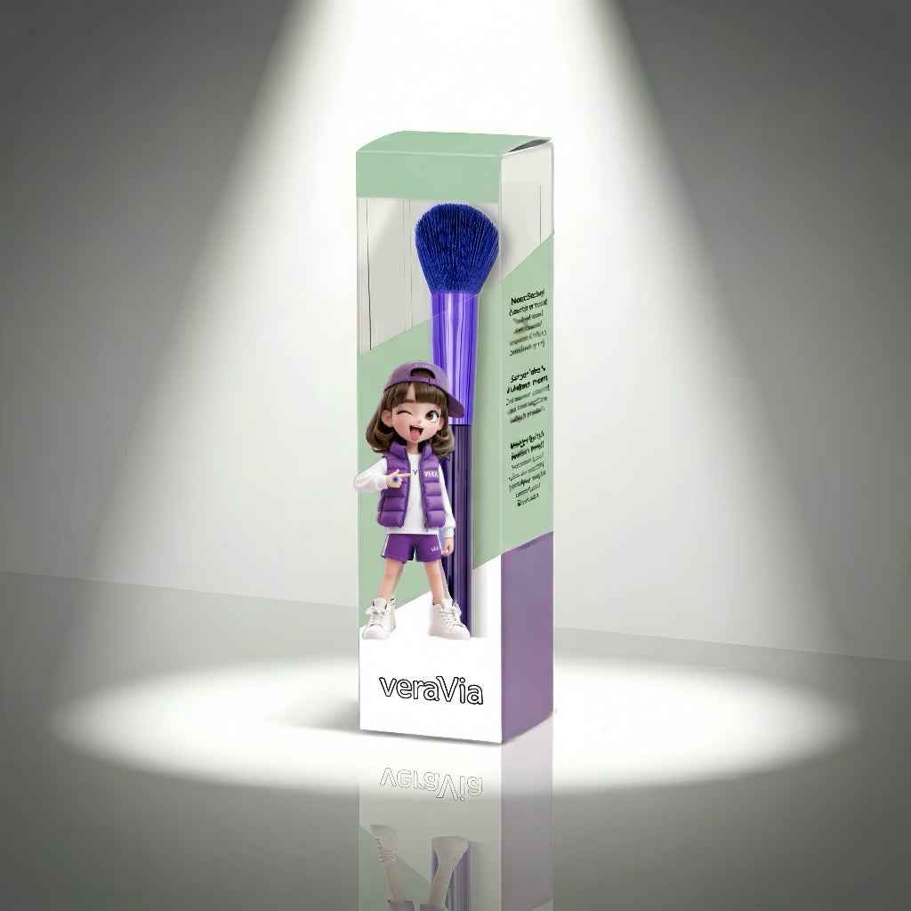 veraVia Amethyst Blush Makeup Brush - Angled Cheek Brush