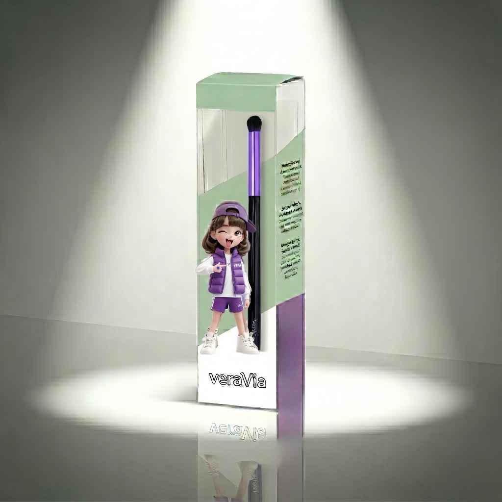 veraVia Amethyst Eyeshadow Makeup Brush - Flame Blending Brush