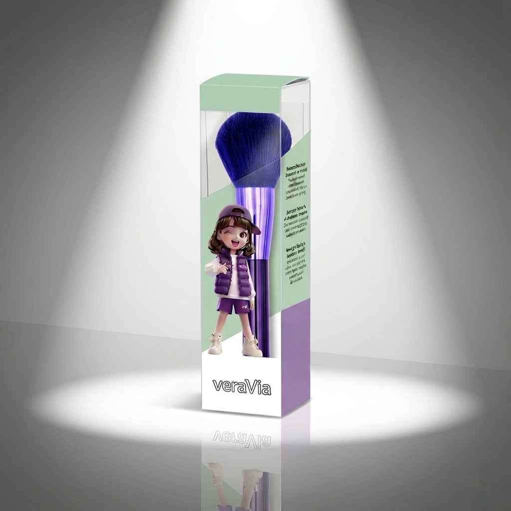 veraVia Amethyst Loose Powder Makeup Brush - Large Setting Brush