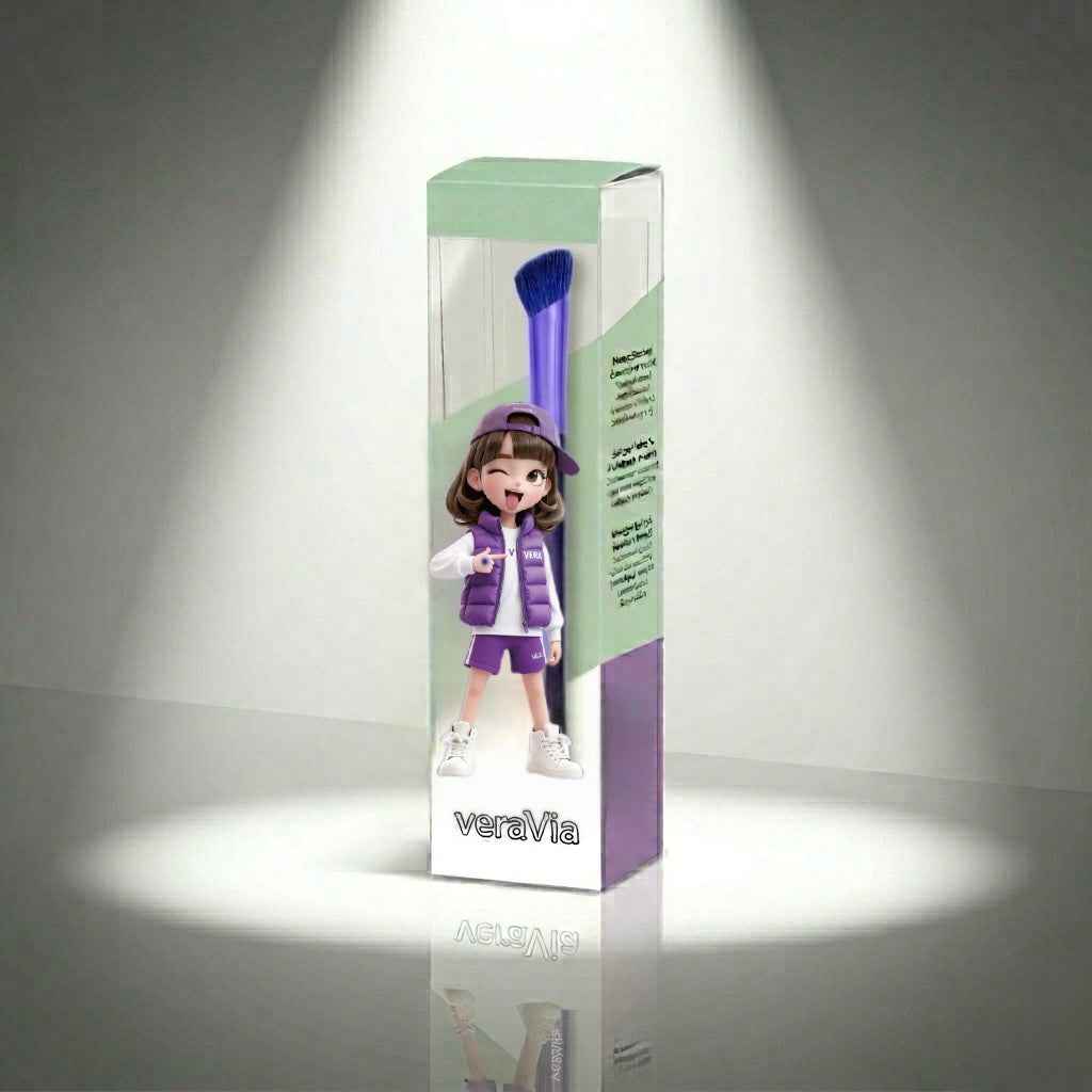 veraVia Amethyst Nose Contour Makeup Brush - Angled Shading Brush